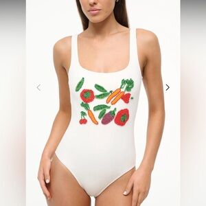 🍅🥕NWT STAUD LEA BEADED ONE PIECE CRUDITE